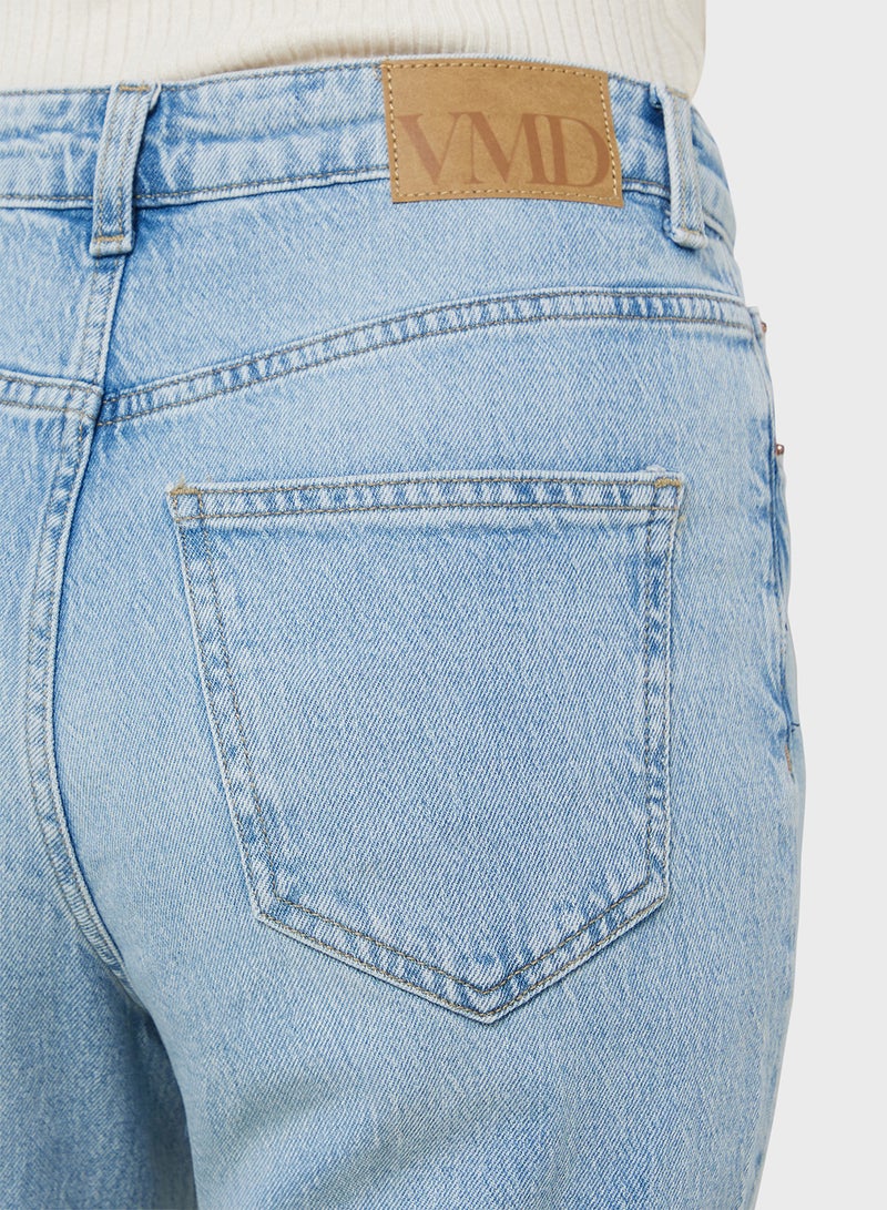 VERO MODA High Waist Mom Jeans  - Image 4