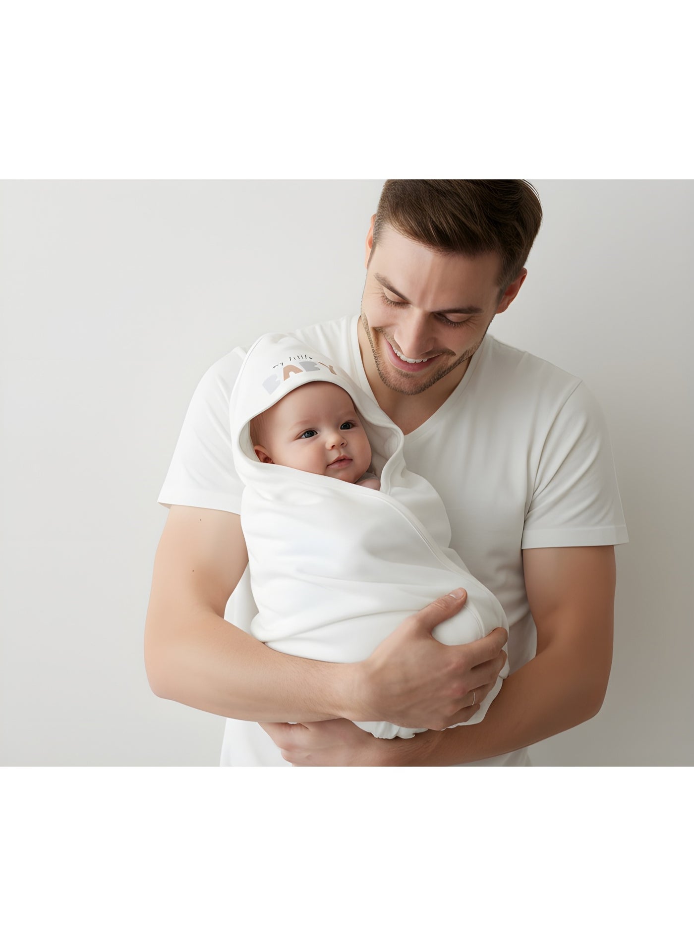 Mamas One Hooded Cotton Baby Blanket Koala– Soft & Breathable Newborn Wrap | Cozy Hooded Swaddle for Sleeping, Bath & Stroller