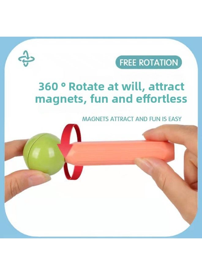 Magnetic Stick Variety Puzzle Large Particle Magnetic Building Blocks Hot Sale Decompression Baby Children's Toys-Color:Magnetic Rod 38pcs Free Storage Box  - Image 5