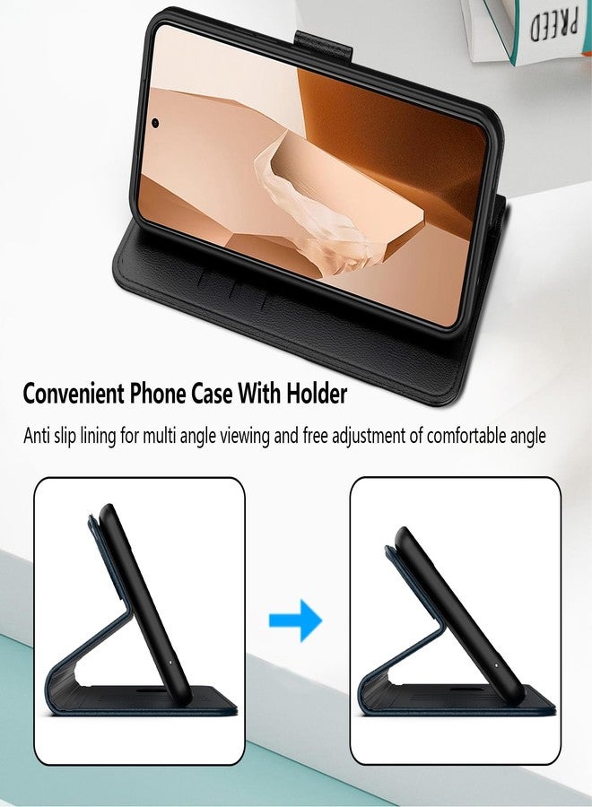 جراب Aiziki لهاتف OnePlus 13R، غطاء واقٍ فاخر من جلد البولي يوريثان، قابل للطي، تثبيت مغناطيسي، مقاوم للسقوط، مزود بفتحة للبطاقات - أسود - Image 4