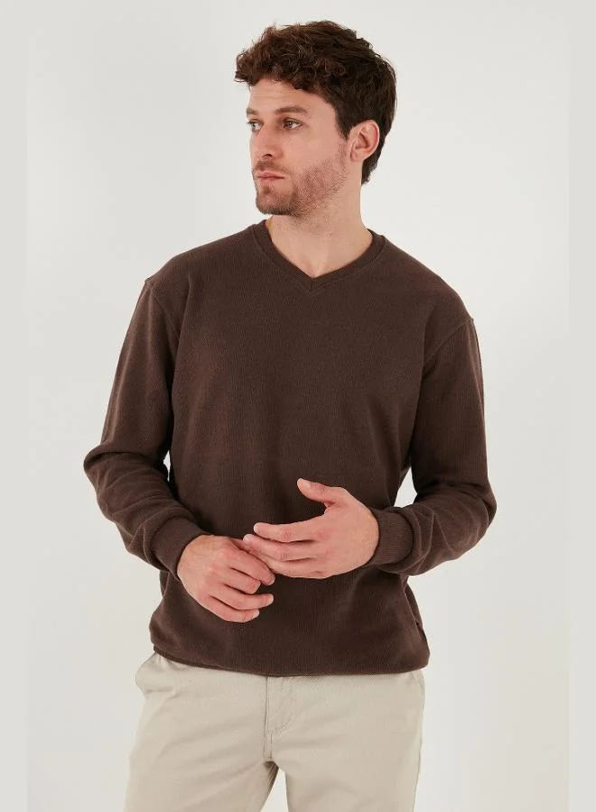 Buratti  Buratti Cotton Regular Fit V-Neck Sweater Men's SWEATER 456202 V for Men | Best Price UAE