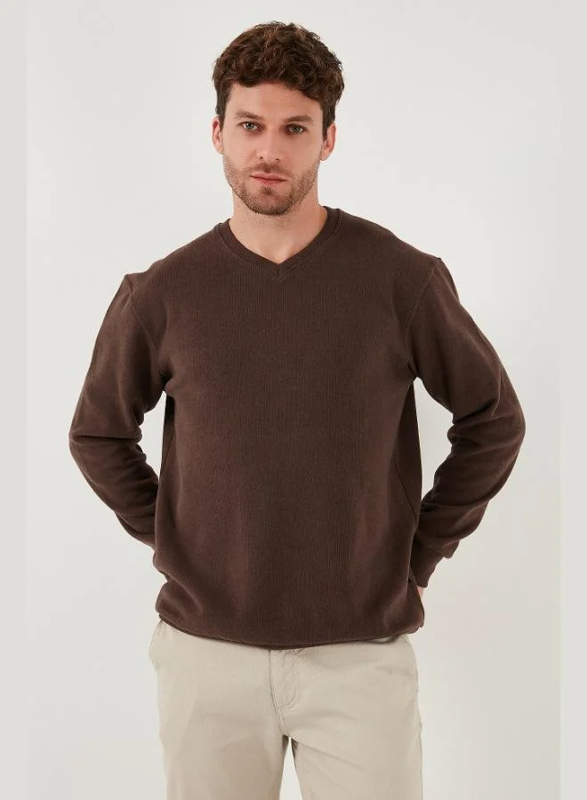 Buratti  Buratti Cotton Regular Fit V-Neck Sweater Men's SWEATER 456202 V for Men | Best Price UAE