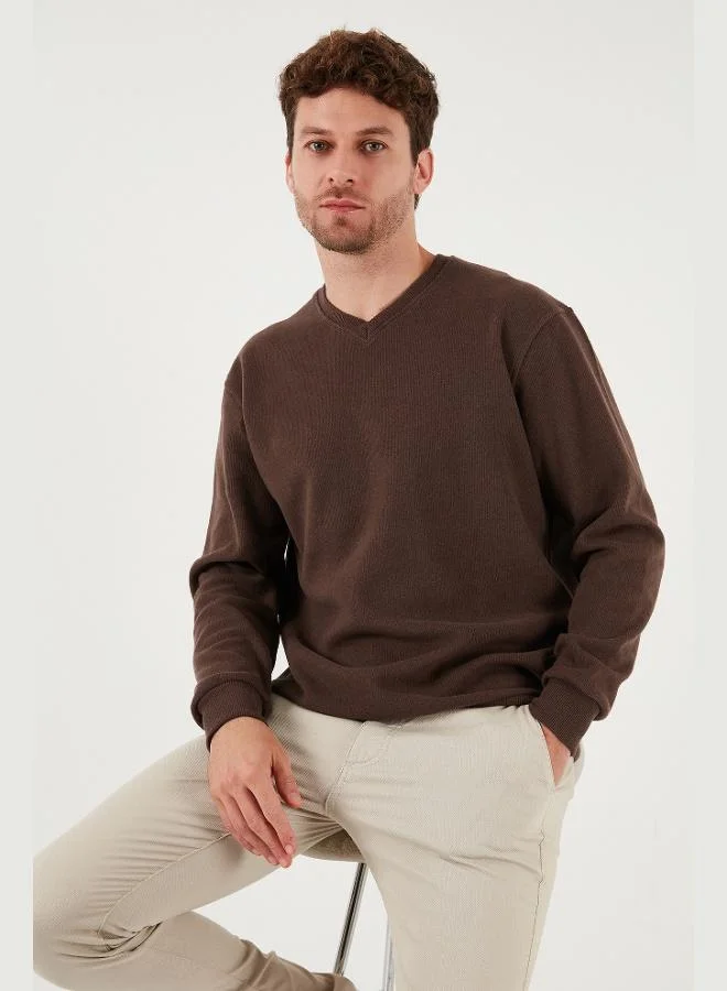 Buratti  Buratti Cotton Regular Fit V-Neck Sweater Men's SWEATER 456202 V for Men | Best Price UAE