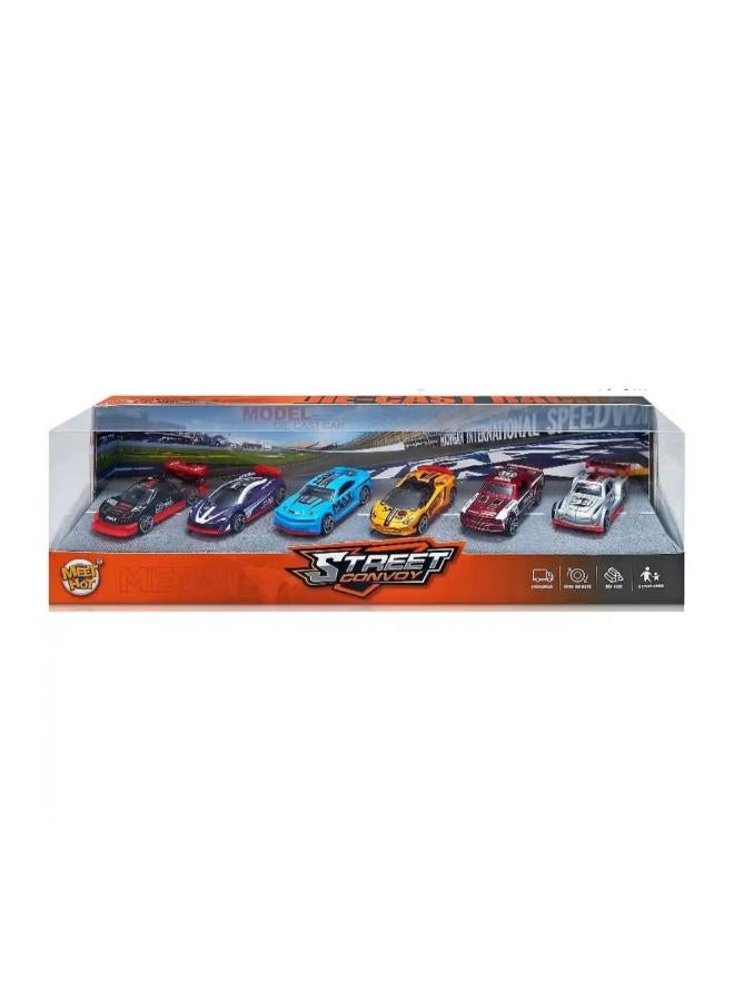 Die-Cast Racing Street Convoy  6 PCS - Hot Car