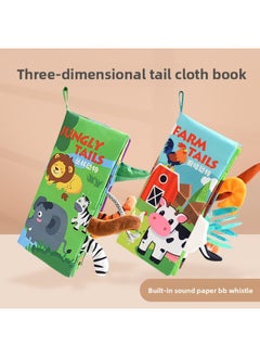 Generic Educational Toy Book Baby Cloth Book Ringing Paper Enlightenment Book Popular Children's Animal Tail Cloth Book Early Education Toys-Color:Animal Cloth Book From Forest  - Image 3