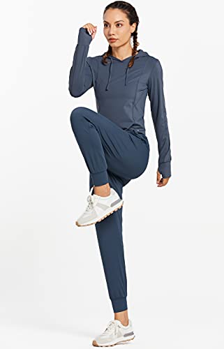 Libin Women's Joggers Pants Athletic Sweatpants with Pockets Running Tapered Casual Pants for Workout,Lounge, Navy Blue M - Image 4