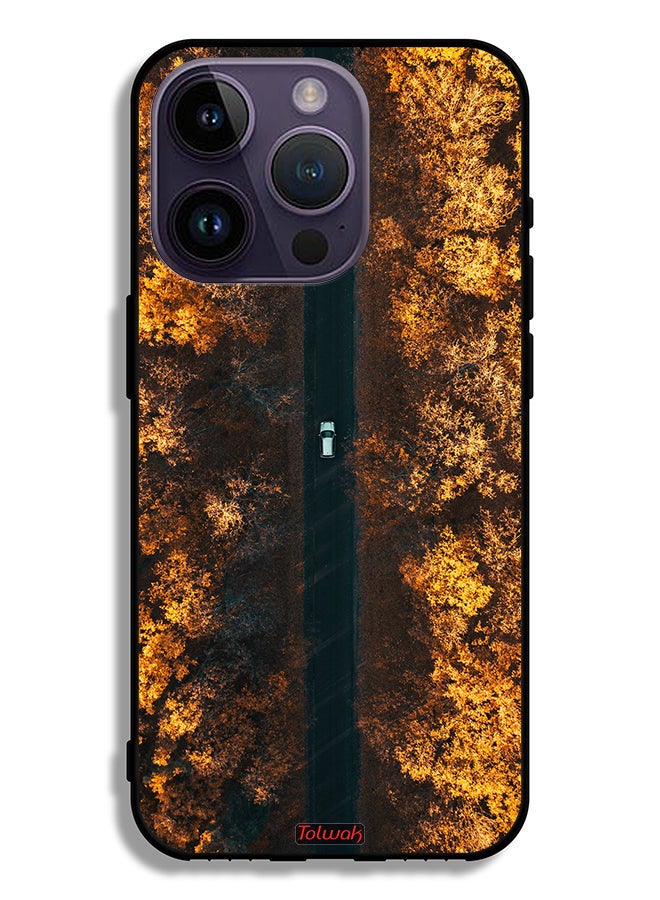 Tolwak Apple iPhone 14 Pro Protective Case Road In Autumn Trees - Image 2