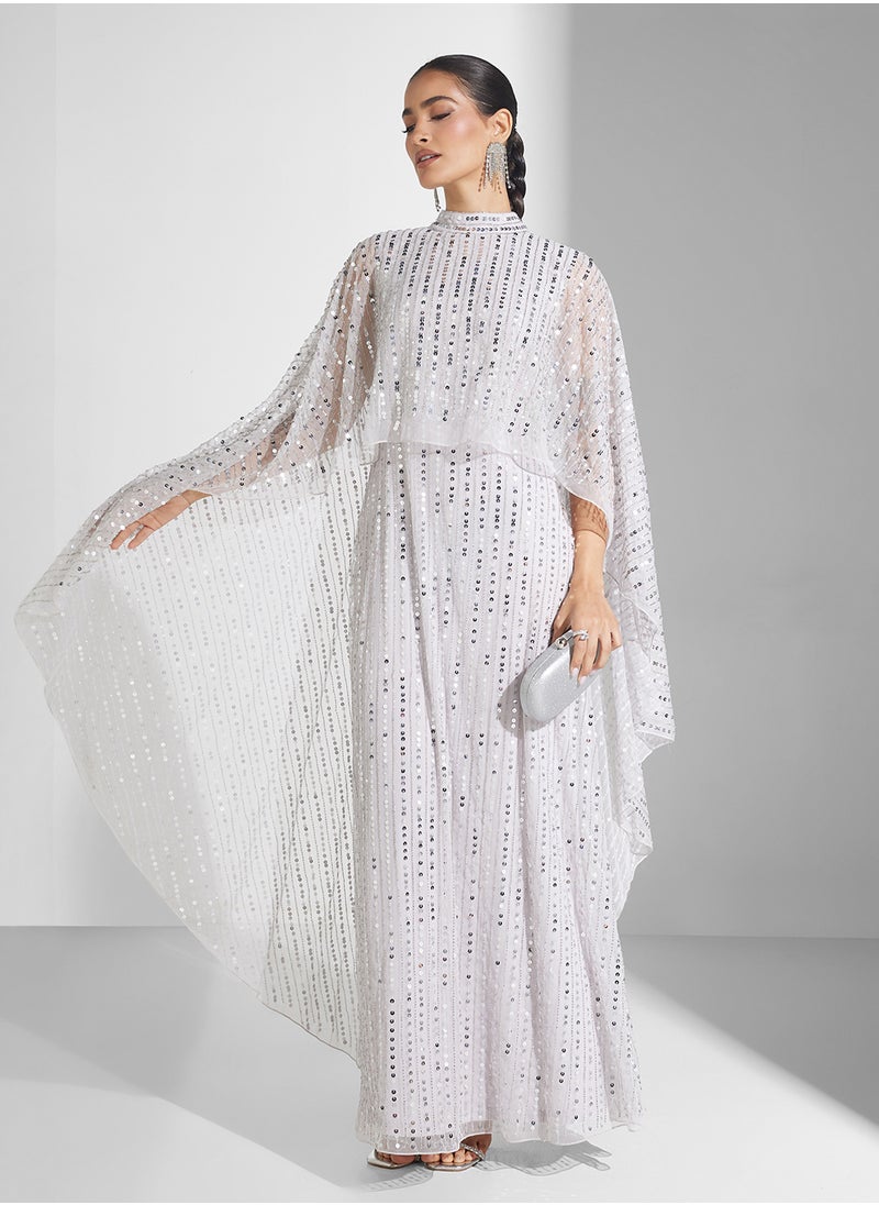 Amelia Rose Drape Sleeve Sequin Maxi Dress  - Image 1