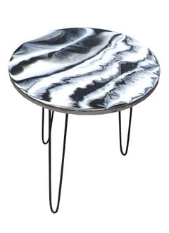 Multi-Color Resin Top Handmade Wooden Serving Table