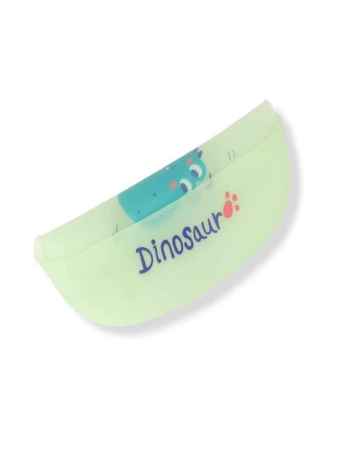 Joy Buzz Silicone Bib for Baby Food Feeding BPA Free, Baby Apron Adjustable Straps with Food Pocket, Mess Free, Waterproof, Washable & Reusable Ideal for Babies 6 to 36 Months (Dinosaur) - Image 3