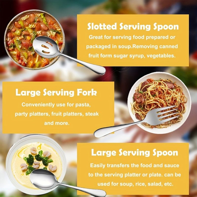Golden High End Polished 11 Piece Stainless Steel Serving Utensil Set - Image 2