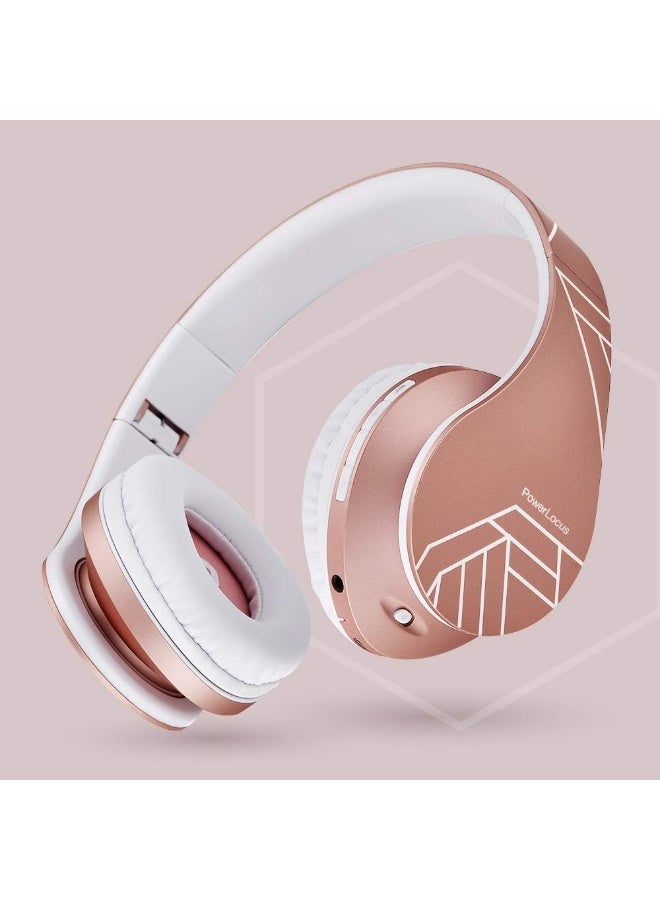 PowerLocus Bluetooth Headphones Over Ear, Wireless Bluetooth Headphones with Microphone, Foldable, Hi-Fi Stereo Sound, Soft Memory Foam Earpads, Micro SD/TF and FM mode for Phone/PC/Tablet - Image 2