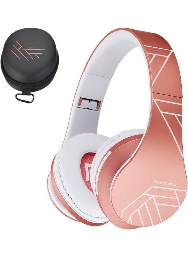PowerLocus Bluetooth Headphones Over Ear, Wireless Bluetooth Headphones with Microphone, Foldable, Hi-Fi Stereo Sound, Soft Memory Foam Earpads, Micro SD/TF and FM mode for Phone/PC/Tablet - Image 1