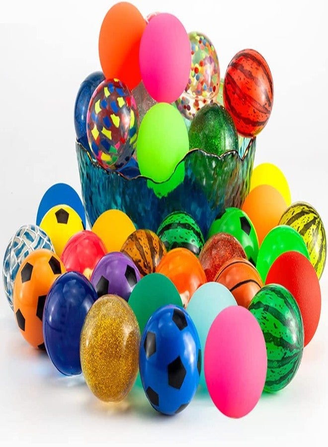 OBTANIM 50 Pieces Colorful Bouncy Balls Bulk Mixed Pattern High Bouncing Balls for Kids Party Favors, Prizes, Birthdays Gift (27 mm) - Image 5