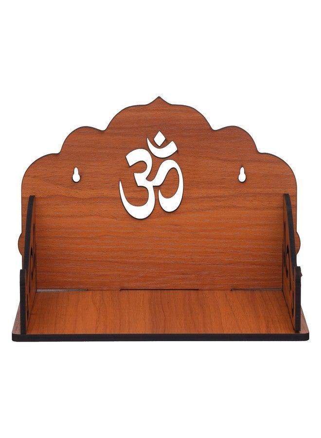 Webelkart®️ Premium OM Wooden Temple Beautiful Plywood Mandir Pooja Room Home Decor Office/Home Temple (Brown) - Image 3