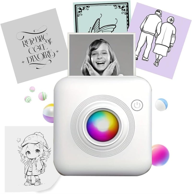 Luckam Portable Mini Printer, Bluetooth Pocket Thermal Printer with Printing Paper, Wireless Inkless Smart Printer for Photos, QR Codes, Receipts, Compatible with iOS and Android - Image 5