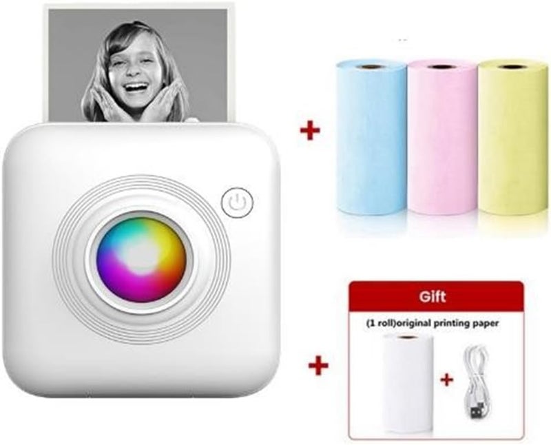 Luckam Portable Mini Printer, Bluetooth Pocket Thermal Printer with Printing Paper, Wireless Inkless Smart Printer for Photos, QR Codes, Receipts, Compatible with iOS and Android - Image 2