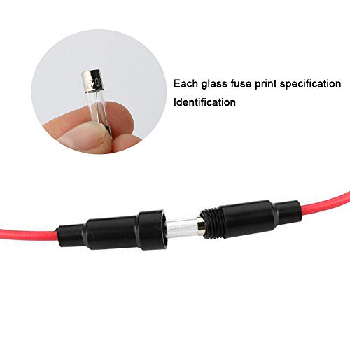 QitinDasen فولار 150 قطعة 5x20 مم فيوز زجاجي احترافي للسيارات، مجموعة فيوزات سريعة الانفجار مع صندوق بلاستيكي شفاف، مجموعة فيوزات زجاجية متنوعة 0.5A، 1A، 2A، 3A، 5A، 6A، 8A، 10A، 15A، 20A - Image 4