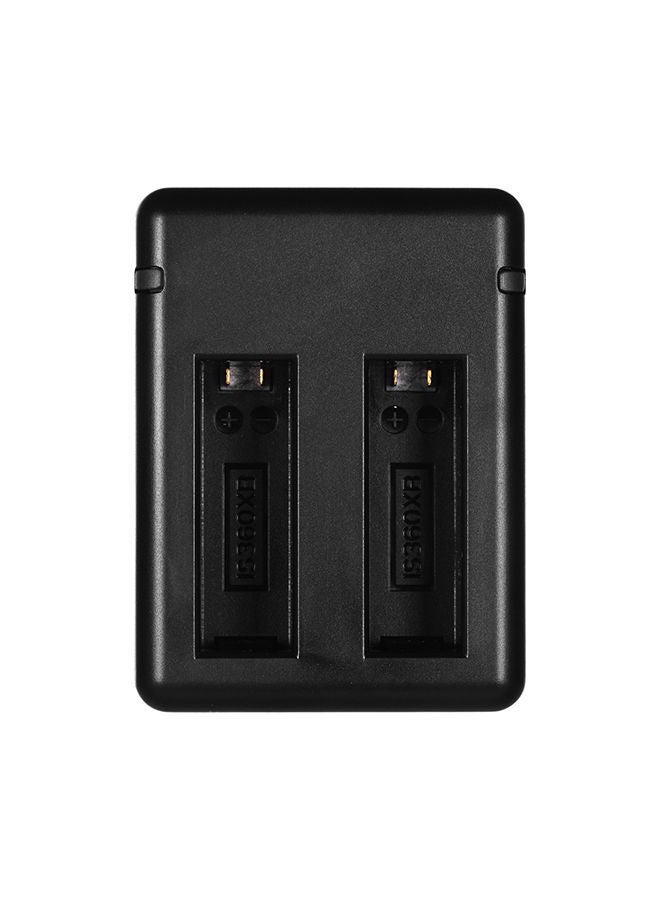 نيبمينينت شاحن بطاريات كاميرا محمول مزود بفتحتين مع كابل USB أسود - Image 3