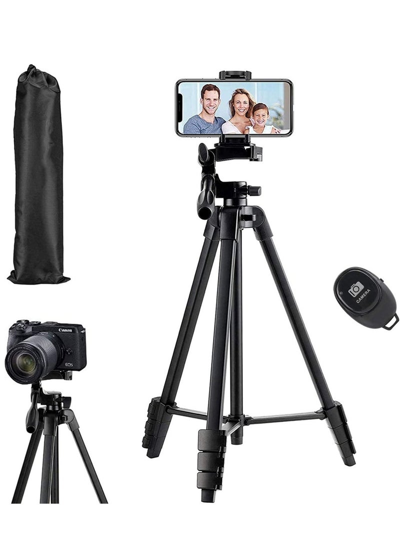 ELTRAZONE Flexible Tripod, 136cm Extendable Phone Tripod Stand with Carry Bag,Cell Phone Tripod with Wireless Remote,Universal Tripod for Video Selfie,iPhone Tripod Stand Travel Camera Tripod - Image 1