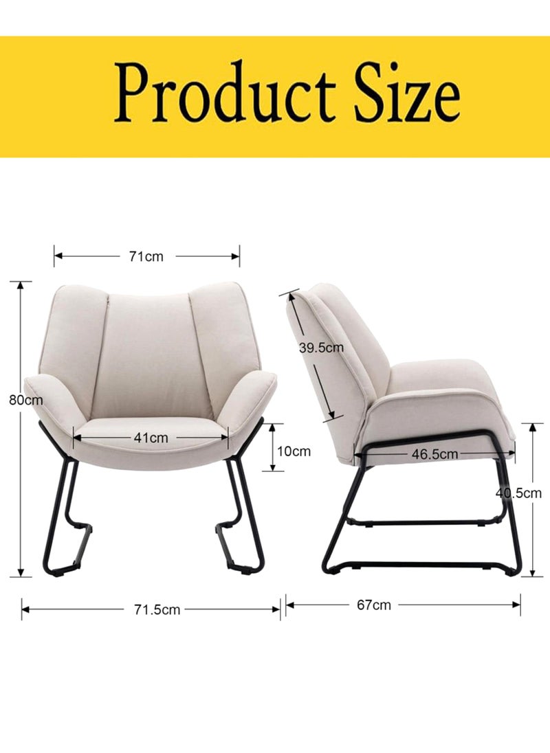 Modern Dining Chairs , Upholstered Accent Chairs for Living Room Bedroom, Kitchen & Dining Room Chairs Guest Armchairs with Solid Metal Legs - pzsku/ZC84EF3FADF4158C0E8D0Z/45/_/1715507876/07413d28-76ca-450b-b020-8d334dd6468b