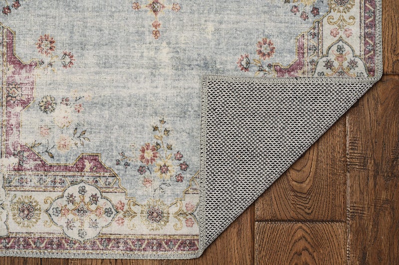 Linon The Anywhere Washable Rug Hampton Navy/Ivory 2' X 3' Accent Rug - Image 3