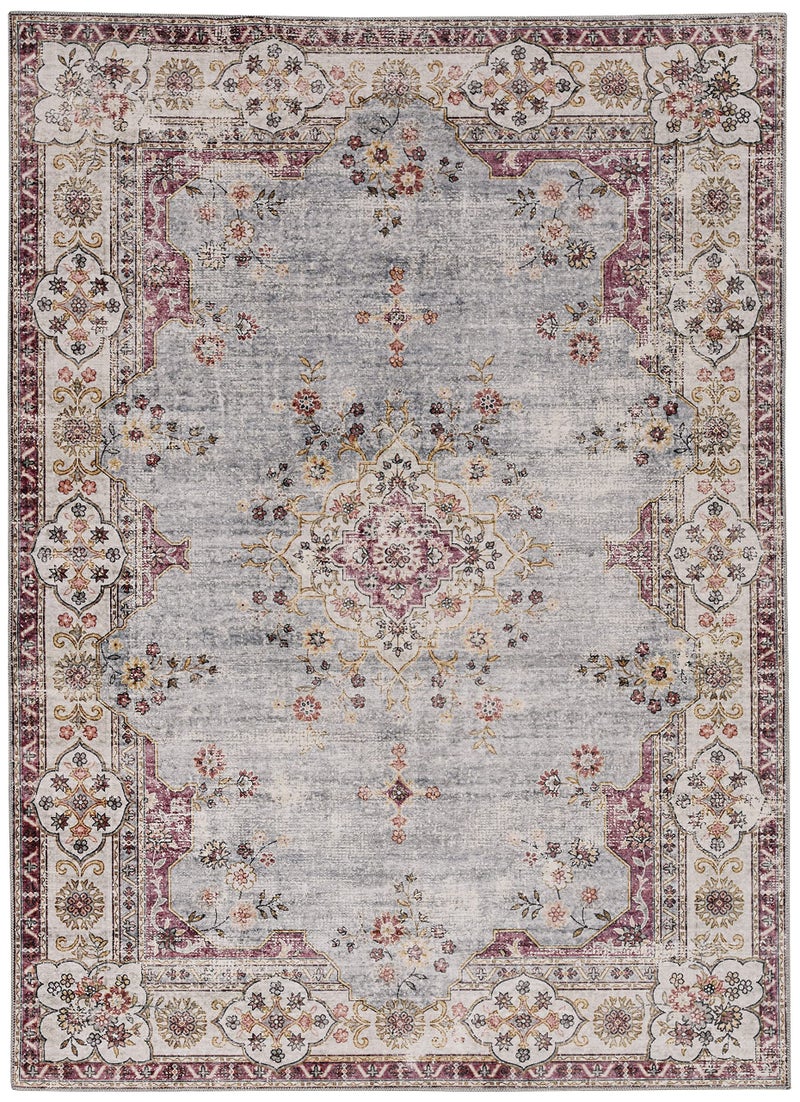 Linon The Anywhere Washable Rug Hampton Navy/Ivory 2' X 3' Accent Rug - Image 1