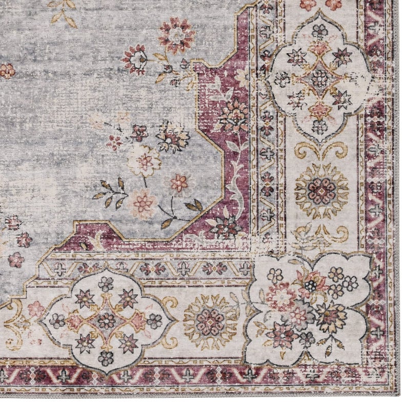 Linon The Anywhere Washable Rug Hampton Navy/Ivory 2' X 3' Accent Rug - Image 2