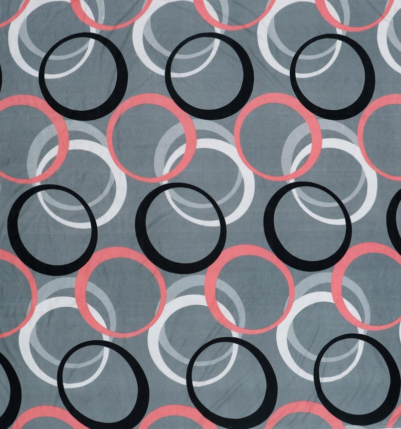 DECORUM 144 TC Fitted Elastic Printed Bedsheet with 2 Pillow Cover (Safari Multi Circle) - Image 3