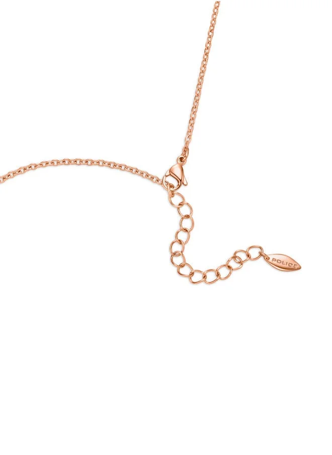 POLICE Necklace For Women Rose Gold Plating With  ScriptPEJLN0002603