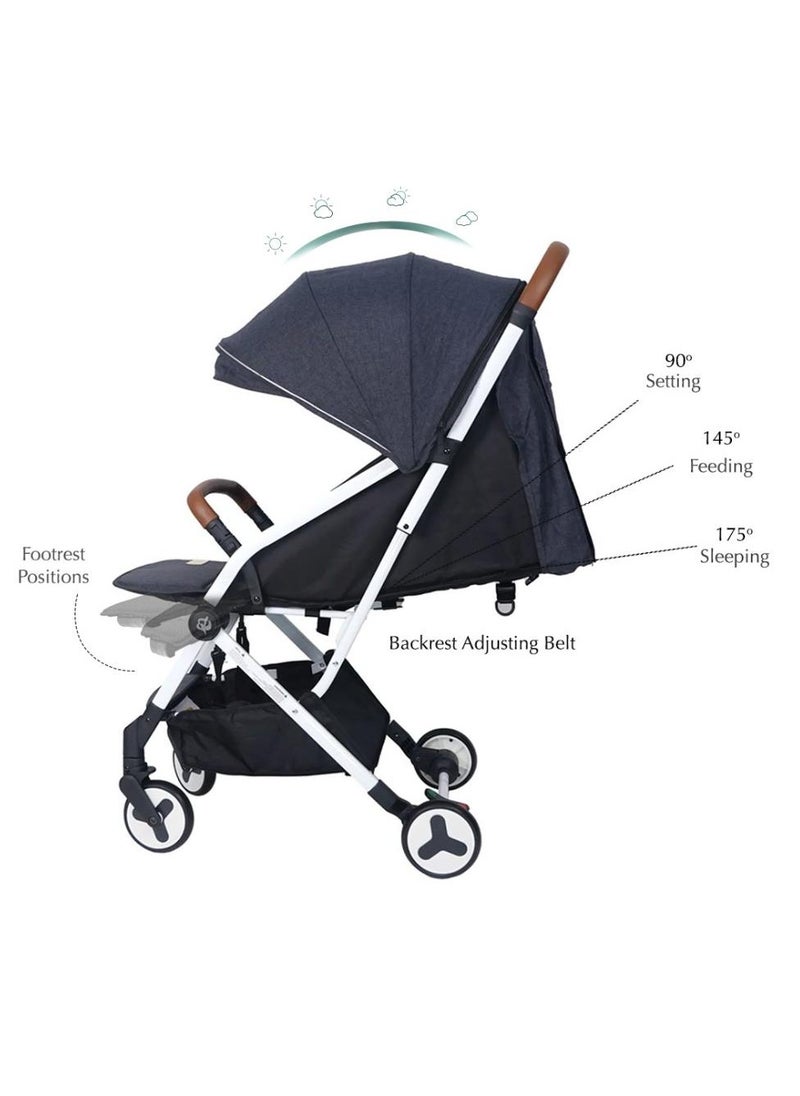 Bumble & Bird Bumble & Bird - Swyft Travel Lightweight Cabin Stroller - Grey  - Image 3