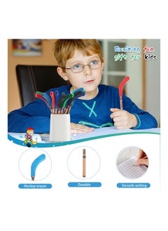 SYOSI 20PCS Hockey Stick Pencils with Erasers, Kids Hockey Themed Pencils Sports Themed Hockey Party Favors Field Hockey Party Supplies for Children's Hockey Theme Pencils Field Hockey Party Decorations  - Image 3