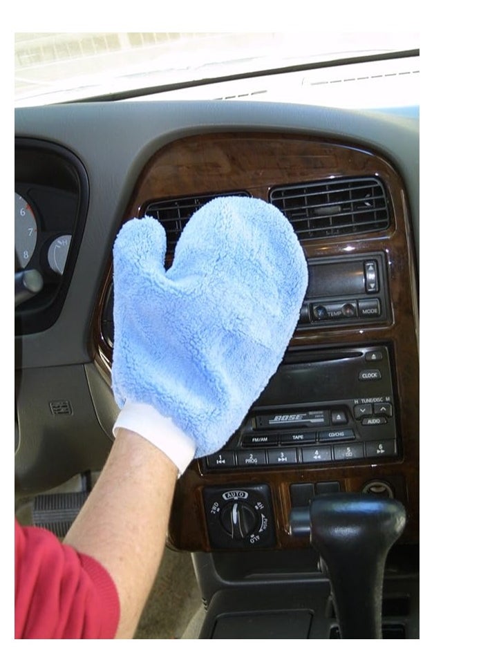 Eurow Microfiber Terry Weave Mitt with Thumb – Super Absorbent Cleaning Glove for Car, Home, Kitchen & Dusting  - Image 3