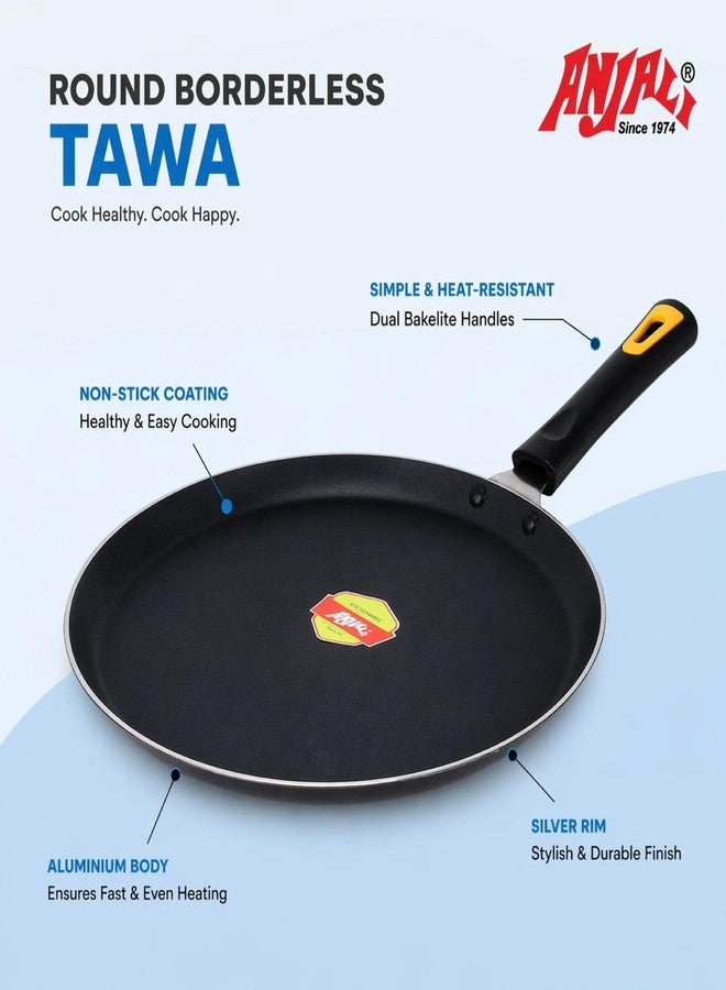 ANJALI Diamond Dura Dosa Tawa 320 mm | PTFE Nonstick Coating | Hammertone Finish - Image 5