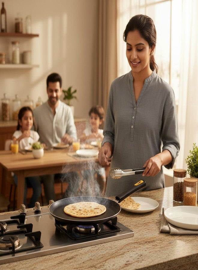 ANJALI Diamond Dura Dosa Tawa 320 mm | PTFE Nonstick Coating | Hammertone Finish - Image 3