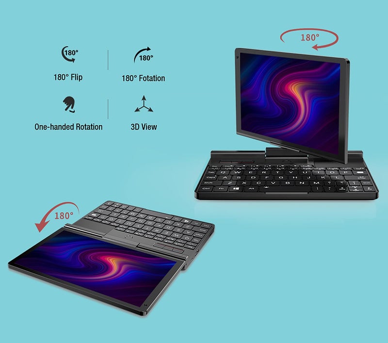 GPD جهاز GPD Pocket 3 لابتوب ميني بشاشة تعمل باللمس 8" هيكل من الألمنيوم UMPC نظام ويندوز 11 هوم مع معالج بنتيوم جولد 7505 وذاكرة 16GB/512GB (أسود كهرماني) - Image 2