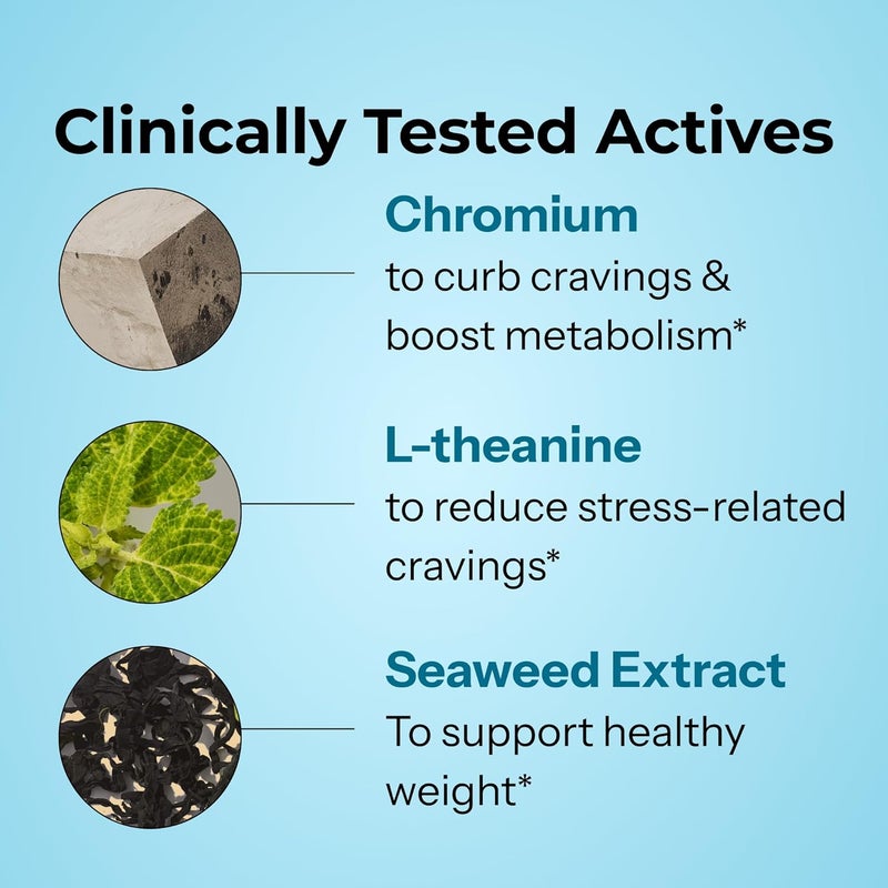 HUM مكملات كبح الرغبات من HUM مع الكروم و L-Theanine ومستخلص الطحالب وفورس كولين لدعم نمط حياة صحي 60 حبة - Image 4