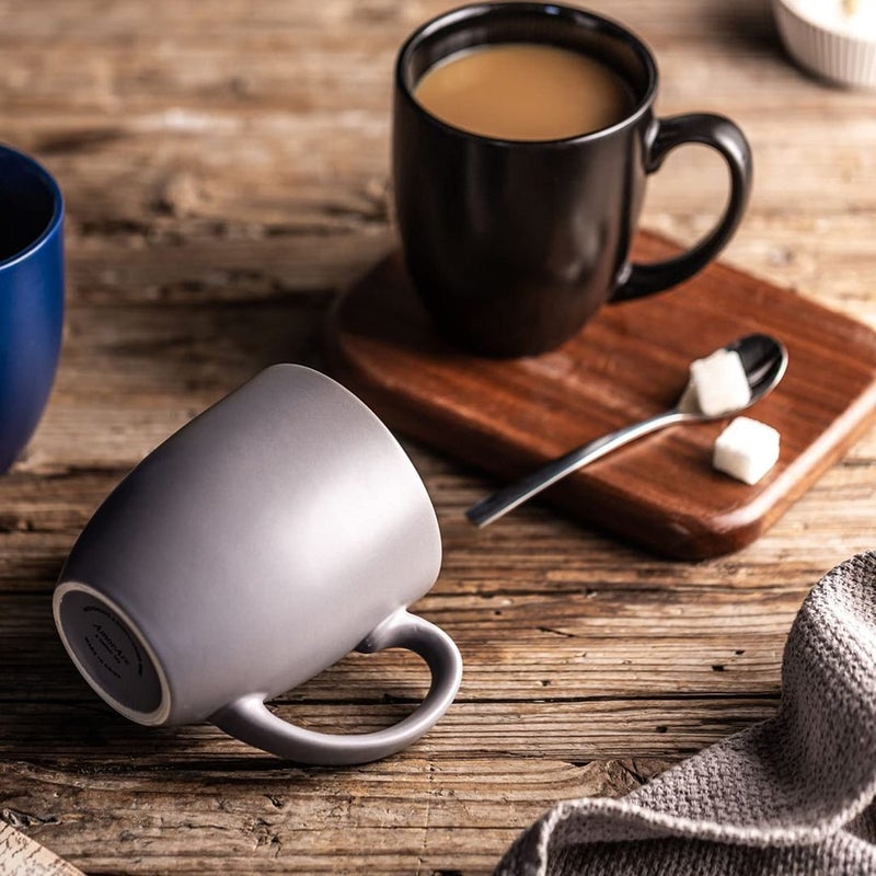 AmorArc 16oz Coffee Mugs Set of 6, Large Ceramic Coffee Mugs for Man, Woman, Dad, Mom, Modern Coffee Mugs Set with handle for Tea/Latte/Cappuccino/Milk/Cocoa. Dishwasher&Microwave Safe, Multi - Image 5