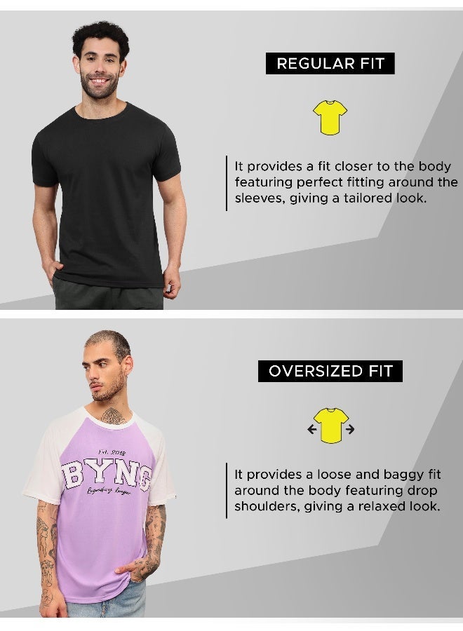 بيونغ تيشيرت رجالي واسع بأكمام راجلان بلون اللافندر - Image 5