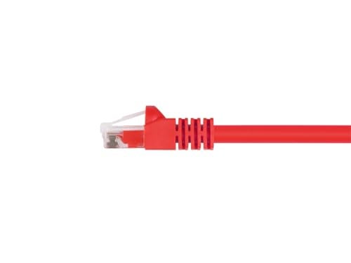 Monoprice Cat6 Ethernet Patch Cable - Snagless RJ45, Pure Bare Copper, 550MHz, UTP, 24AWG, 7 Feet, Red - Fullboot Series - Image 2