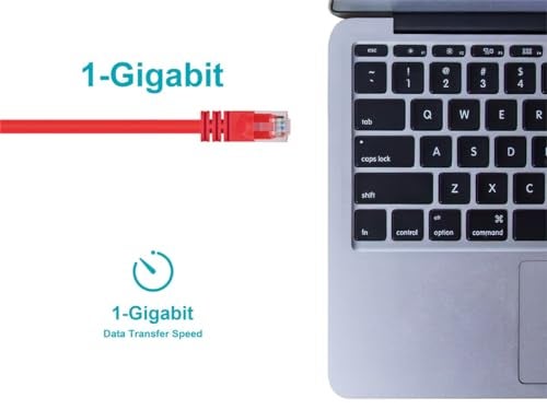 Monoprice Cat6 Ethernet Patch Cable - Snagless RJ45, Pure Bare Copper, 550MHz, UTP, 24AWG, 7 Feet, Red - Fullboot Series - Image 5