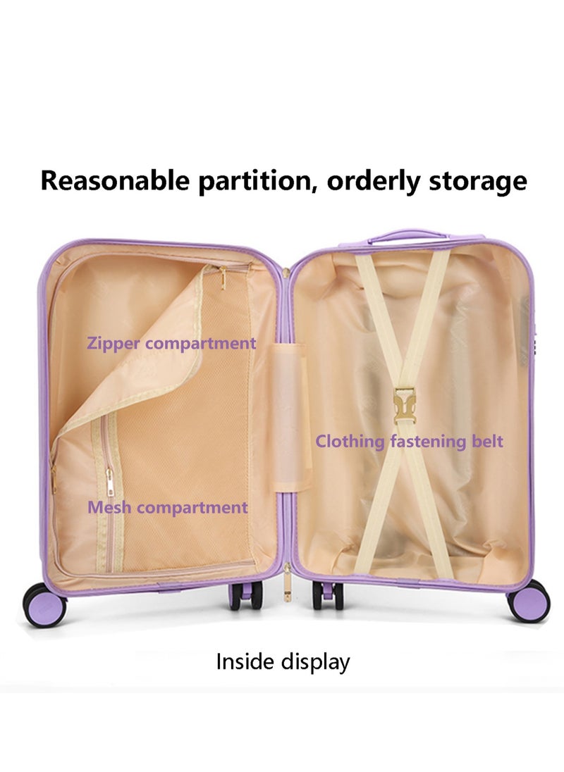 Generic 20" Kids Luggage Rolling Suitcase with 3D Multiple View Design, Cute Cartoon Character Pattern Travel Trolley Case for Girls Boys Children  - Image 4