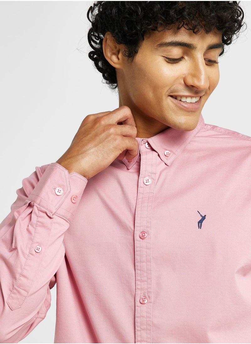 Thomas Scott - Thomas Scott Classic Slim Fit Opaque Cotton Casual Shirt - Image 1
