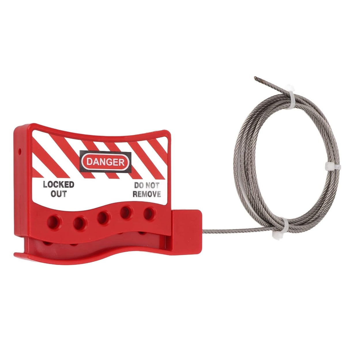 Generic Adjustable Lockout Tagout Cable Lock ABS Material 6.56ft 5 Lock ...