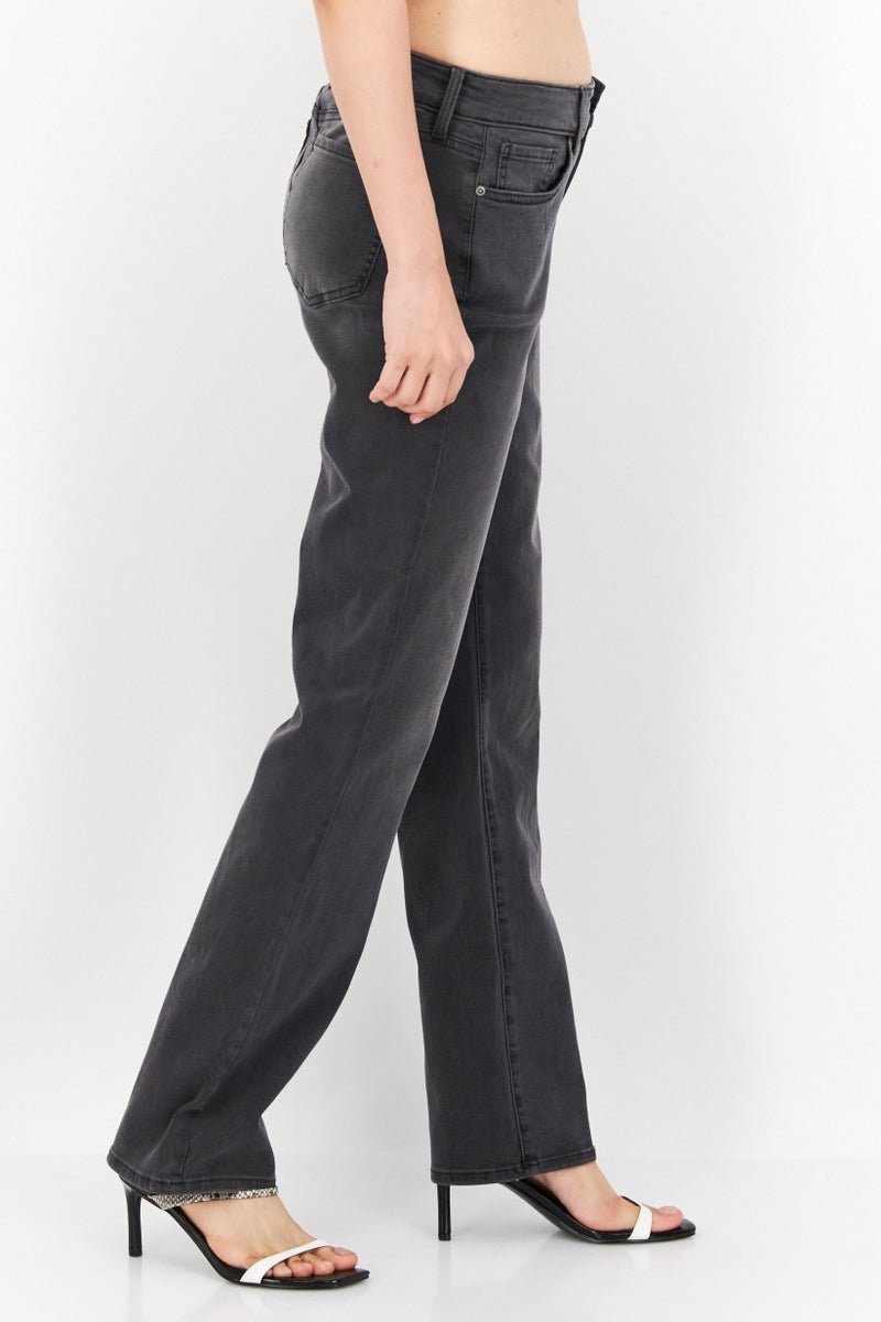 NYDJ Women Straight Fit Washed Stretchable Jean, Grey - Image 3