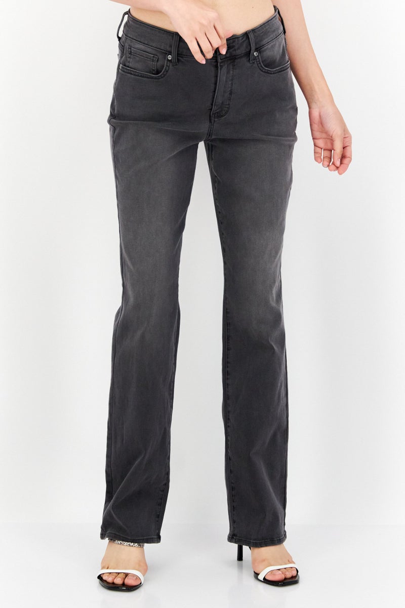 NYDJ Women Straight Fit Washed Stretchable Jean, Grey - Image 1