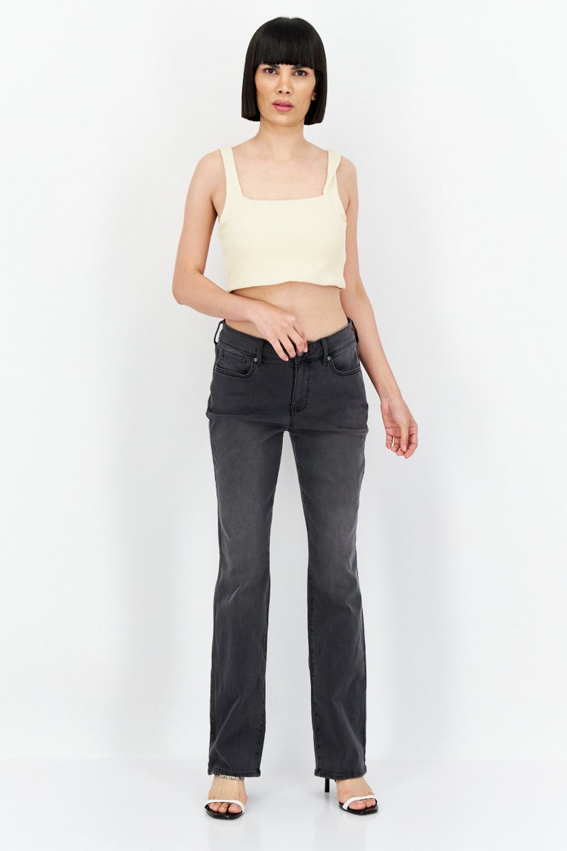 NYDJ Women Straight Fit Washed Stretchable Jean, Grey - Image 4