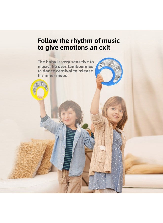 Children's Rattle Hand-held Bell Ring Kindergarten Teacher Special Hand-cranked Bell Drum Ring Musical Instrument Sand Hammer Hand Drum For Class-Color:Green  - Image 3