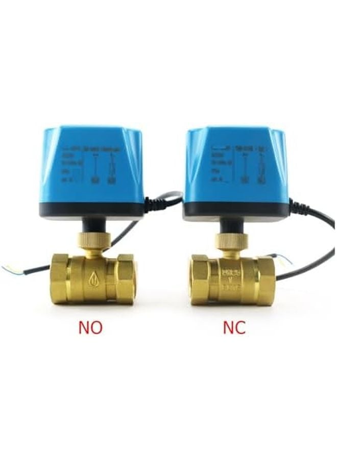 صمام كرة موتور 2 بوصة عادة مفتوح تيار مستمر 12 24 فولت 2 اتجاه صمام كهربائي نحاسي - Image 4