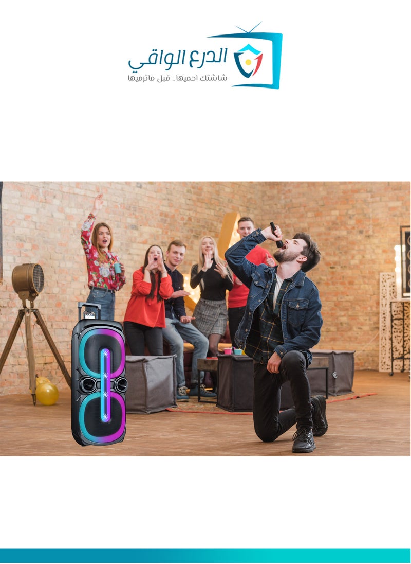 AL DARRA  AL WAQI - Portable Speaker with Wireless Microphone and Remote Control SG-G2030 - 45000W PMPO Bluetooth Multimedia Sound System, 10000mAh Battery, Hi Bass Speaker, LED DJ Party Lights, FM/USB/TF/BT/TWS Support - Image 1